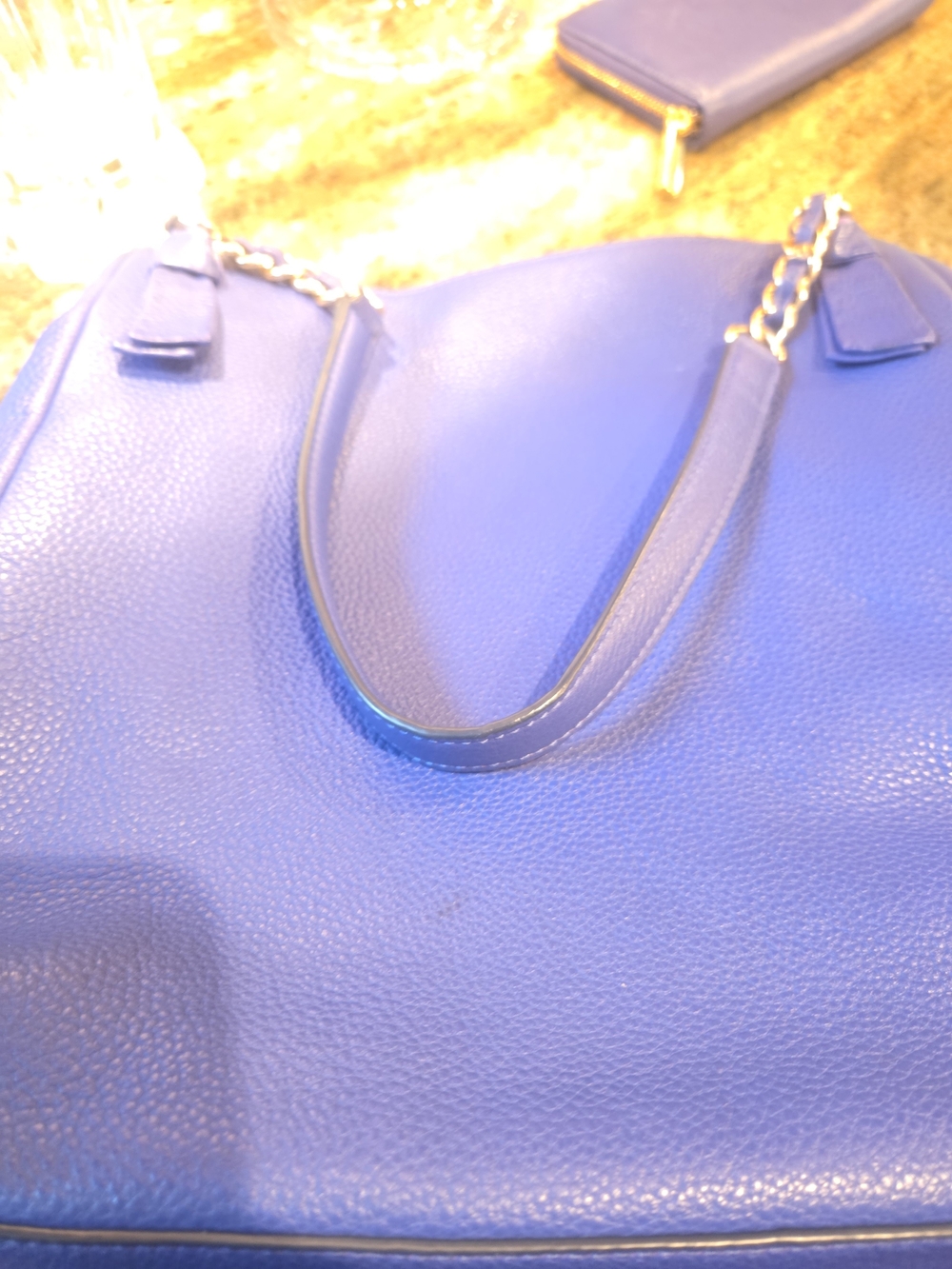 Tory Burch Cobalt Blue Leather Shoulder Bag with Matching Wallet - Picture 9 of 10